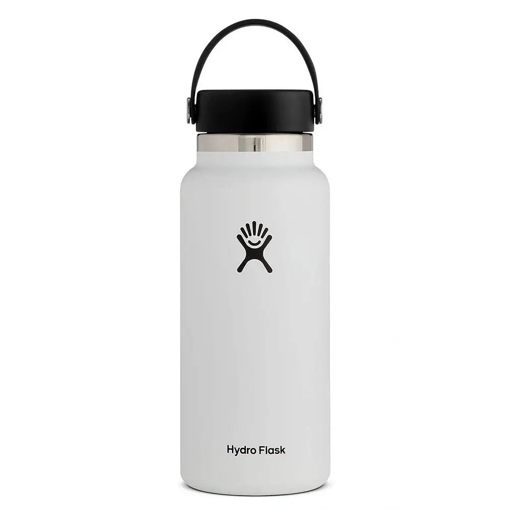 32 OZ Hydro Flask Wide Mouth | White – Geneva College Campus Store