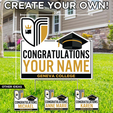 Custom Graduation Yard Sign, Congratulations Name