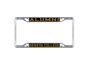 Alumni License Plate Frame, Black/Gold