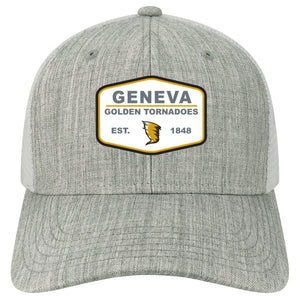 Mid-Pro Snapback Trucker Cap, Melange Grey/White (F24)