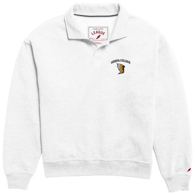 Victory Springs Ladies Collar Pullover | Heather Varsity White