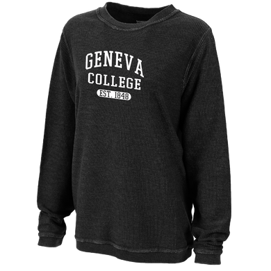 Corduroy top college sweatshirt