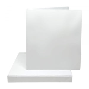 1" Vinyl 3-Ring Binder, White (Blank)