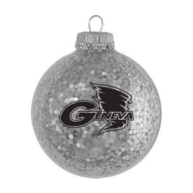 Sparkle Glass Ball Ornament | Silver