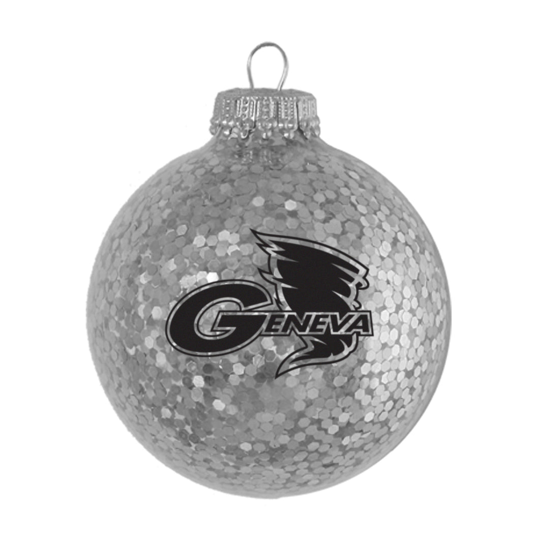 Sparkle Glass Ball Ornament | Silver