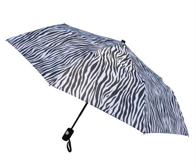 Wild Prints Folding Umbrella, Zebra